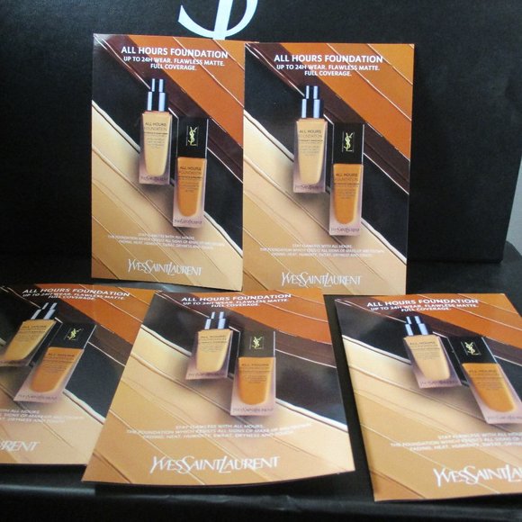 YSL YVES SAINT LAURENT #2 ALL HOURS FOUNDATION SAMPLE CARD LOT OF 5 - Picture 1 of 3